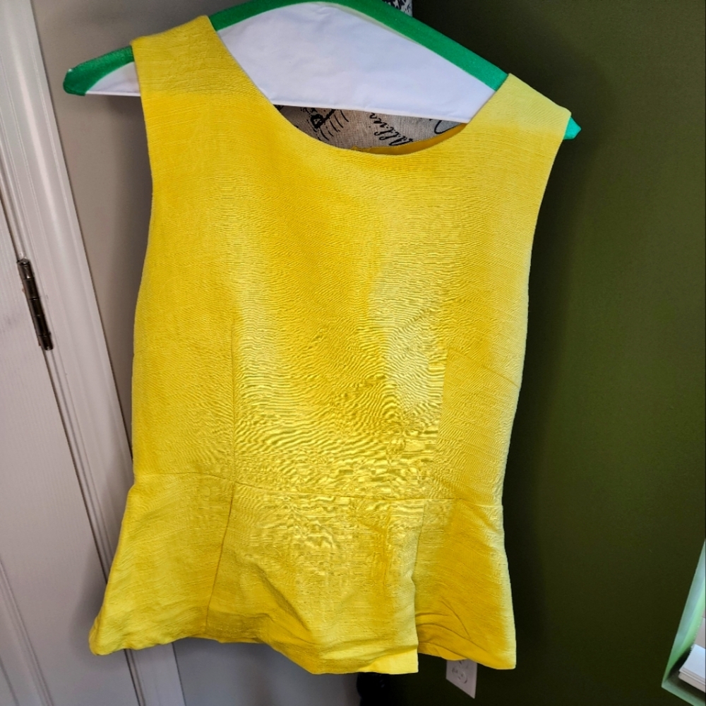 Yellow Peplum Blouse
